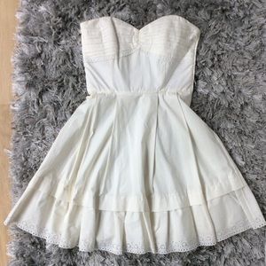 Betsey Johnson white strapless mini dress